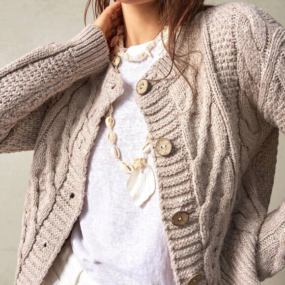 Apricot Boho Women's Loose Fit Long Sleeve Cardigan - Picture 4 of 8